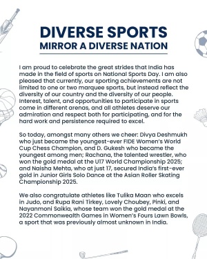Sachin Tendulkar Champions India's Sporting Diversity, Urges Focus Beyond Cricket