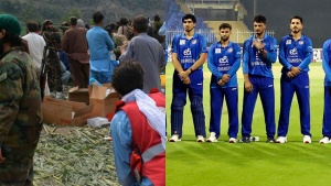 UAE tri-series: Afghanistan cricketers take heartfelt step to support earthquake victims