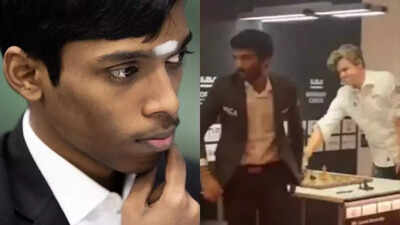 Praggnanandhaa commenting on Carlsen's reaction.