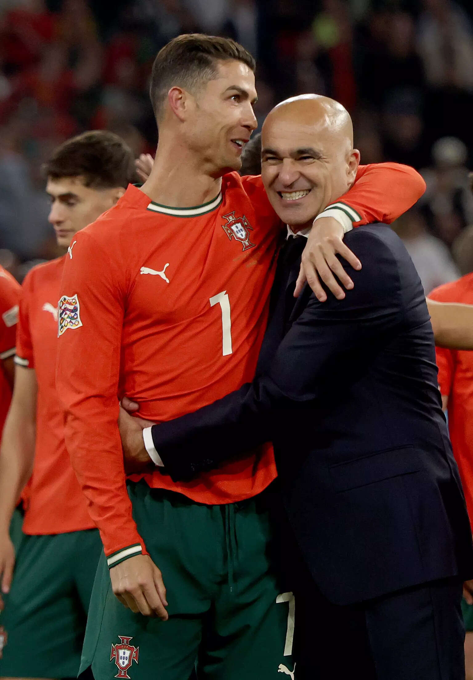 Cristiano Ronaldo and Roberto Martinez